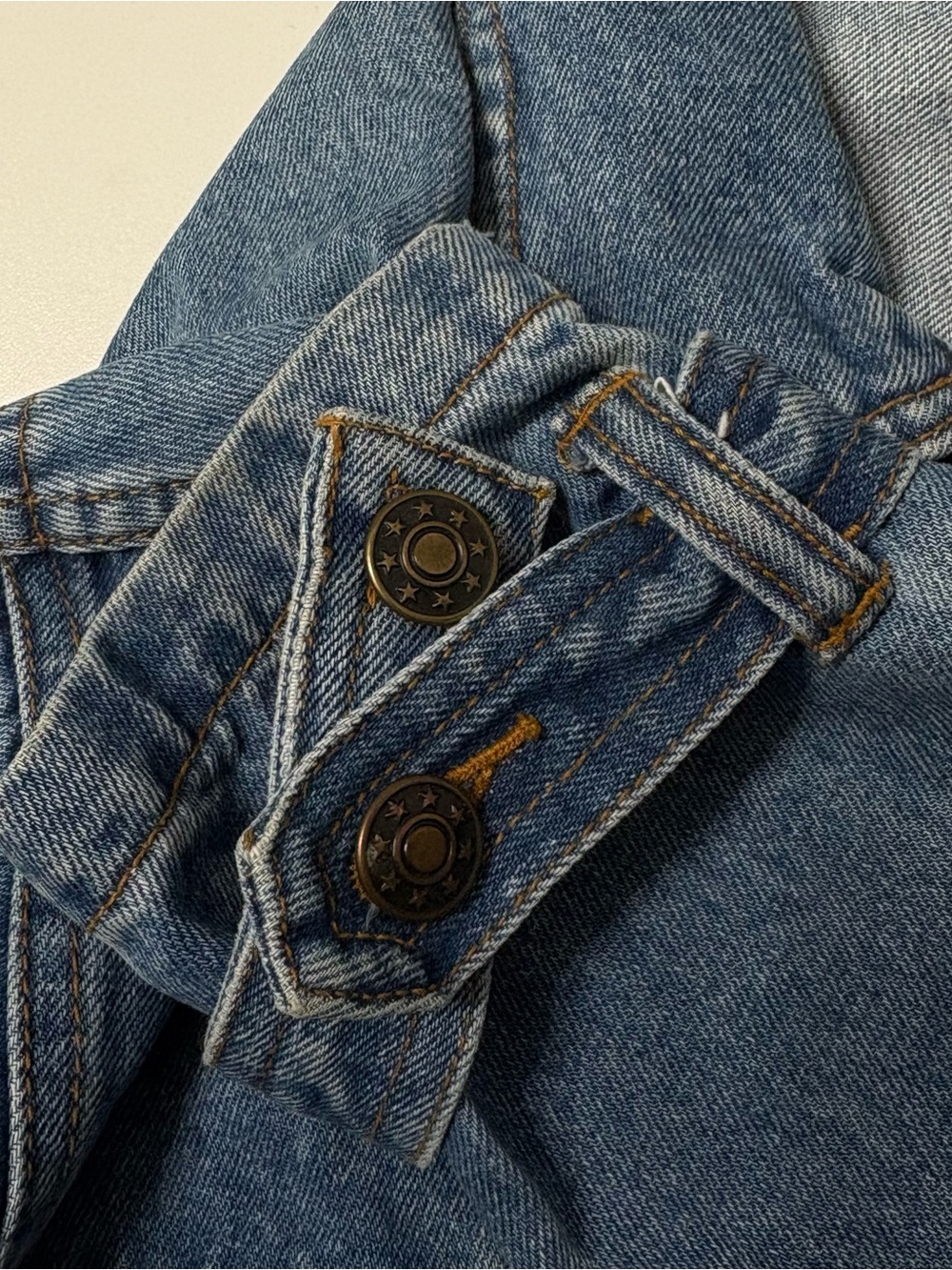 Women's Blue Denim Utility Jacket - Lightweight Shirt Jacket - Picture 5 of 6
